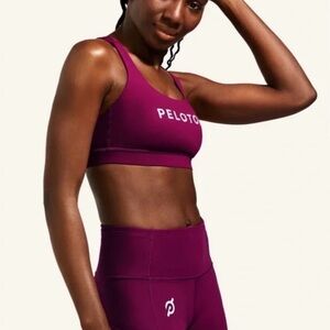 Lululemon Athletica Peloton Fuschia Strappy Energy Sports Bra Size 6